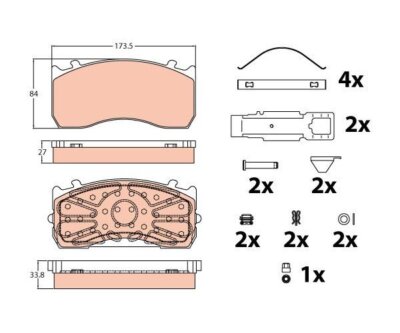 Brake Pad Set, Disc Brake TRW GDB5073