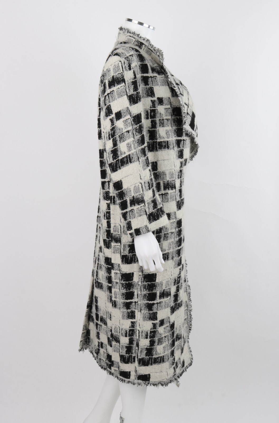 DONNA KARAN Pre-Fall 2015 Black White Checker Kni… - image 7