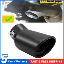 1PCS 63mm 2.5" Car Exhaust Pipe Trim Tail Muffler End Tip Stainless Steel Black