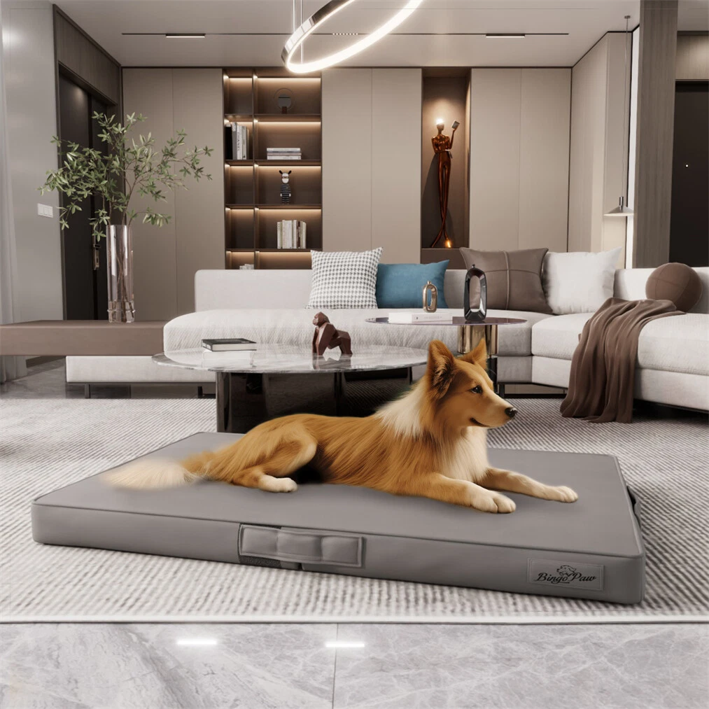 Jumbo Dog Bed Microfiber leather Sleeping Pad Cushion Orthopaedic Pet Mattresses