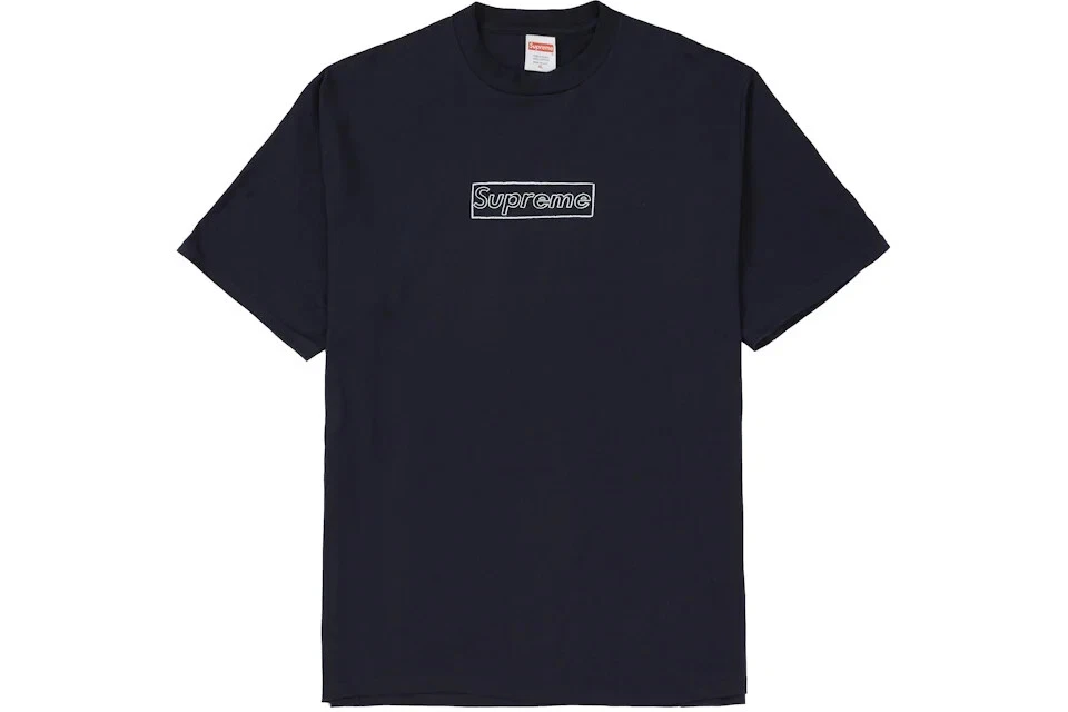 T shirt logo craie Supreme KAWS (SS21) MARINE flambant neuf taille authentique M