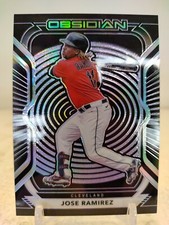 JOSE RAMIREZ /99 Purple PRIZM 2021 Panini Chronicles Baseball OBSIDIAN Indians 