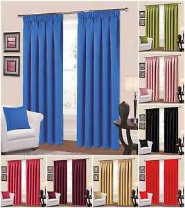 Tape top Curtains Fully Lined Plain Manhattan