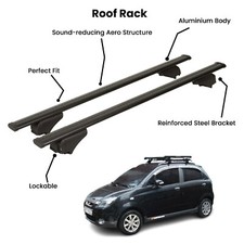 2 Pcs Black Cross Bars For Daewoo Matiz Hb 5d 2005-2009 2 Pcs Black Cross Bars For Daewoo Matiz Hb 5d 2005-2009