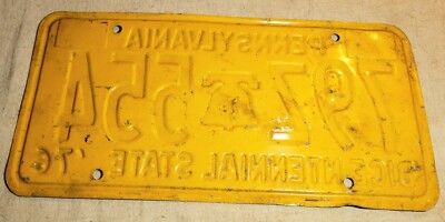 アクセサリー 1976 VINTAGE 1976 EMBOSSED PENNSYLVANIA PA BICENTENNIAL ALUMINUM