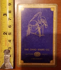RARE OLD VINTAGE PLAYING CARD SINGLE OHIO KNIFE OKCO 606 CONGRESS ACE OF CLUBS