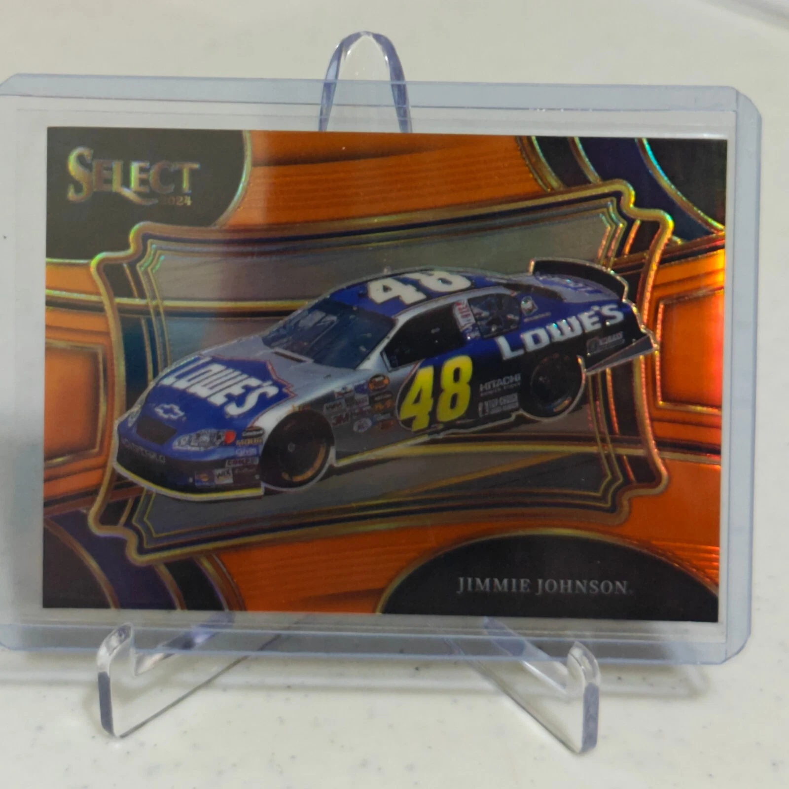 JIMMIE JOHNSON 2024 PANINI SELECT RACING NASCAR PITROAD #191 ORANGE PRIZM 26/49