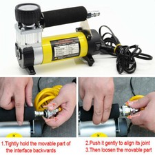 12V Mini Air Compressor 100psi Wheel tyre inflator pump car van cigarette Tire