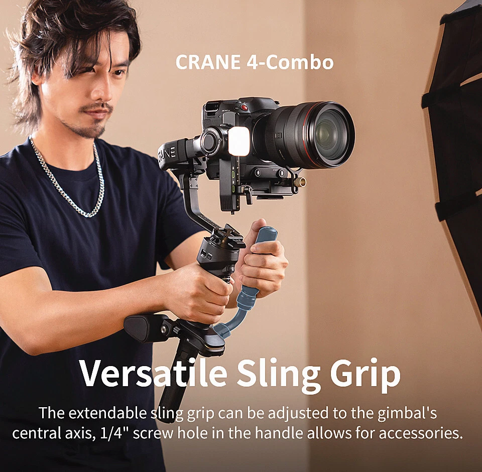 Zhiyun Crane 4 Combo 3-Axis Gimbal Stabilizer for Sony DSLR Mirrorless Cameras - Image 2 of 4