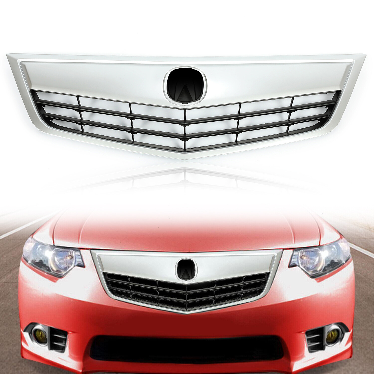 2015 Acura Tlx Grill For Acura TSX 2011 2012 2013 2014 Front Bumper Upper Grille  2010 Acura Tsx Passenger Side Mirror, image size:1500x1500