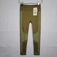 NEW Fabletics Women's High-Waisted Seamless Check Legging Thyme/Cool Mint Small