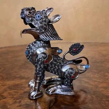 Antique Foo Dog Dragon Bottle