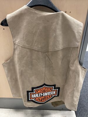 Harley Davidson Hudson Leather Motorcycle Vest Men's XXL