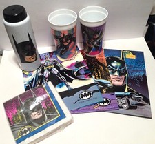 BATMAN RETURNS Movie Collectibles Lot 7 items UNUSED 30+ Years Old!!
