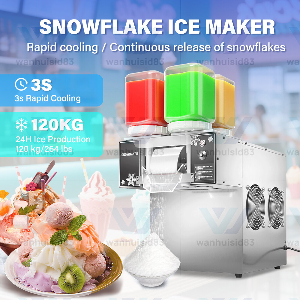Hand Crank Ice Maker Snowflake - Manual Shaved Ice Machine With Ice Mold For Home Use