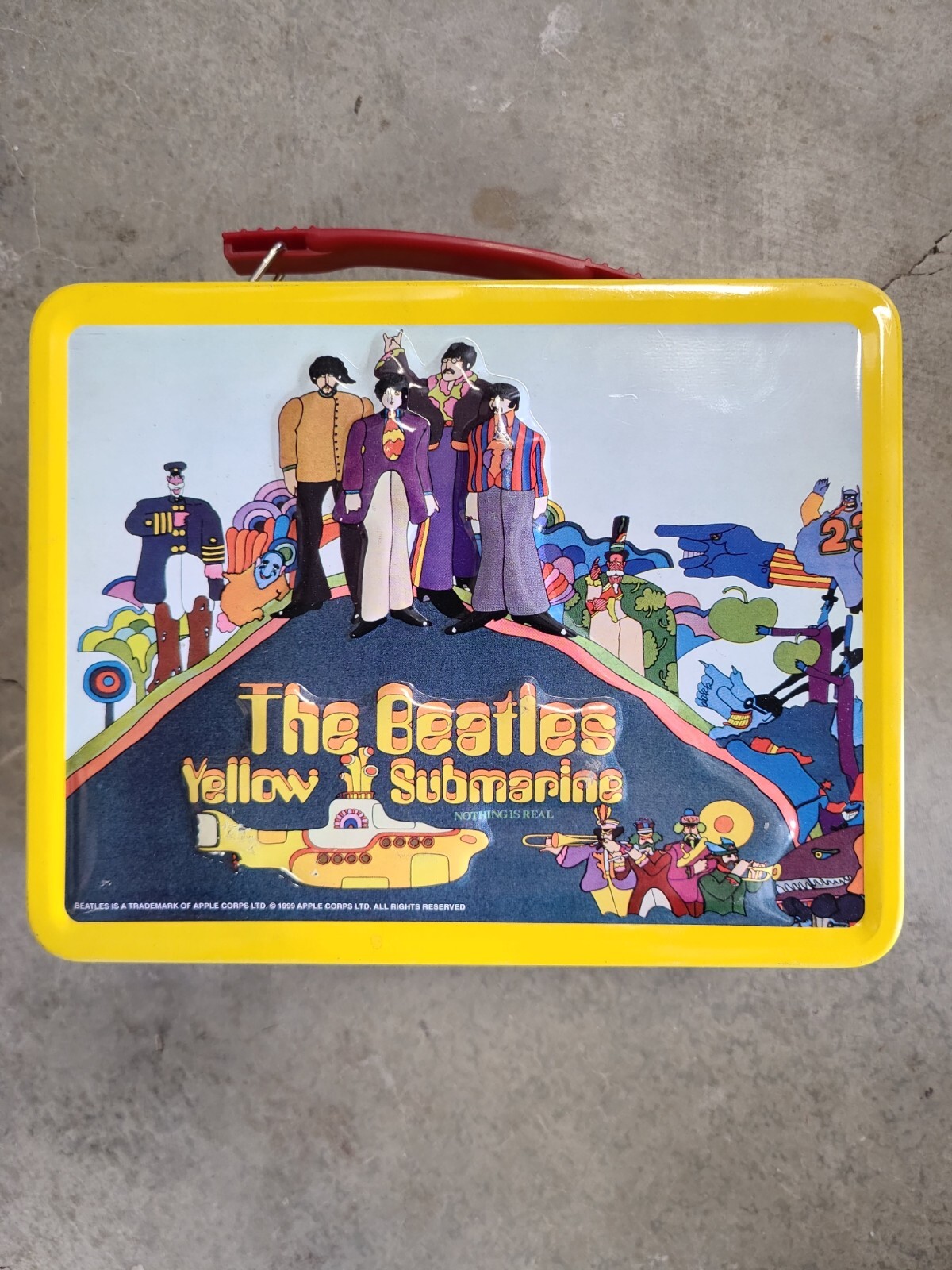 Vintage 1999 The Beatles Yellow Submarine Metal Lunchbox
