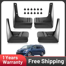 4PCS New Splash Guards Mud Flaps FOR 2018 2019 2020 TOYOTA SIENNA LE XLE V6 3.5L