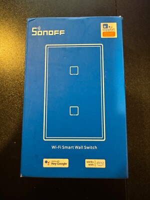 SONOFF T2US  2-Gang WiFi Smart Wall Touch Light Switch (White)