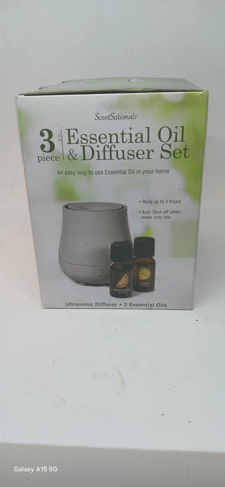 Scentsationals Diffuser 100% Pure Essential Oil 3 Piece Set w/Lemon and Orange - Image 4 of 4