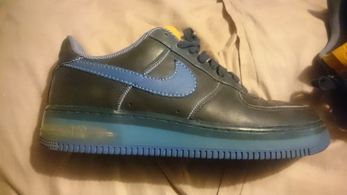 air force 1 one limited edition blue leather visable air bubble