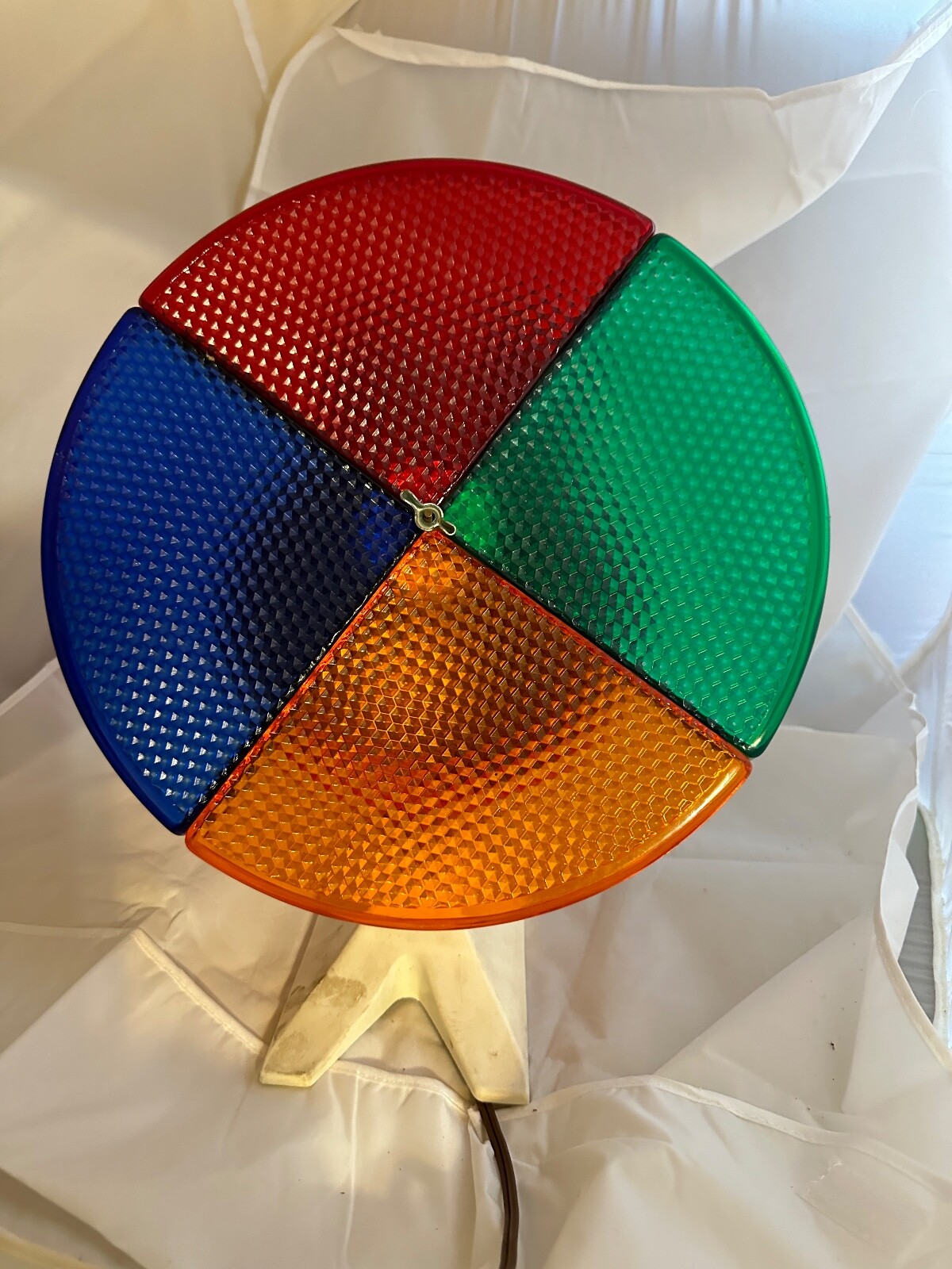 Vintage 4 Panel Rotating Aluminum Christmas Tree Color Wheel