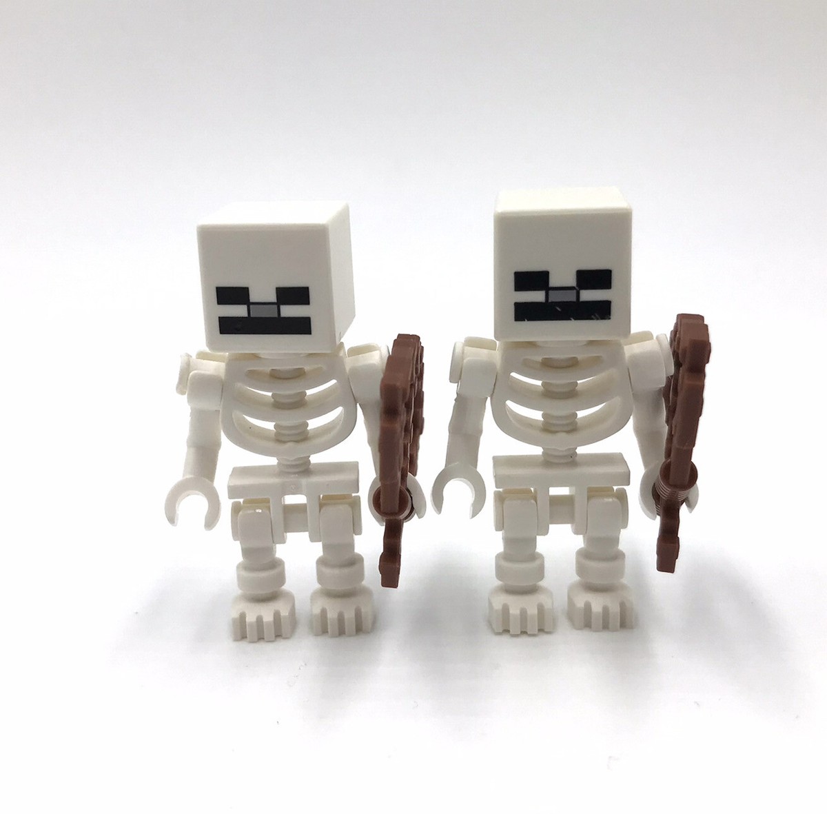 LEGO 2 x Skeleton Minecraft minifigure 21127 21118 21144 21116