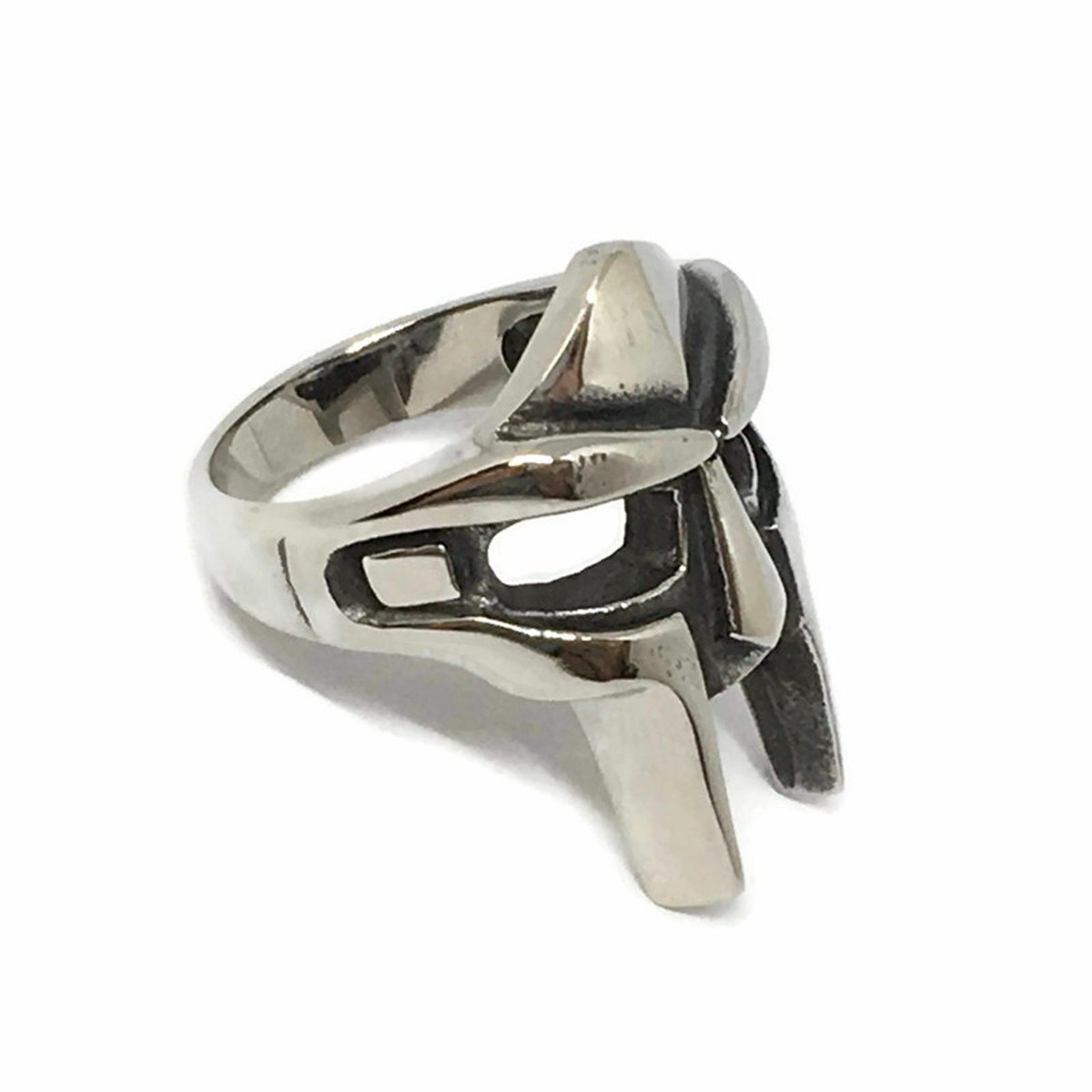 MF DOOM Stainless Steel Ring l Silver Dr Gladiator Hip Hop Rap
