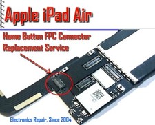 Apple iPad Air 1 2 5 Home Button FPC Connector Replacement Service - Motherboard
