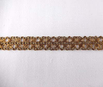 New Rich  Metallic Antique Gold  Gimp - Trim.  2 Pieces.   21 +Yards.   T-263