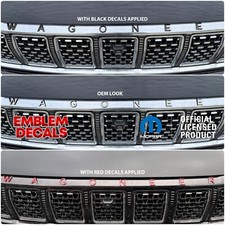 Jeep Grand Wagoneer Hood Lip Emblems Overlay Decal 2022 2023 2024 2025 2026
