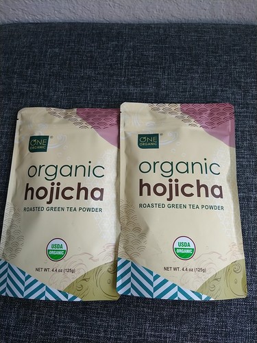 2 Bags Of 125g One Organic USDA Organic Hojicha Roasted Green Tea Powder (250g)
