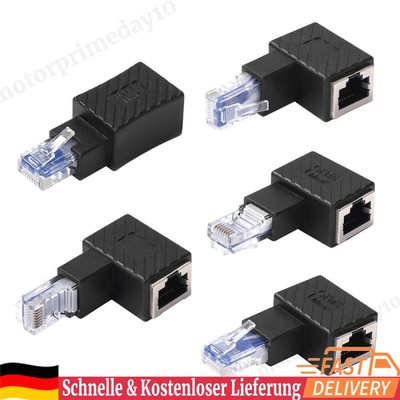 90 Degree RJ45 Converter Ethernet Network Adapter Extender Multi-Angle Coupler
