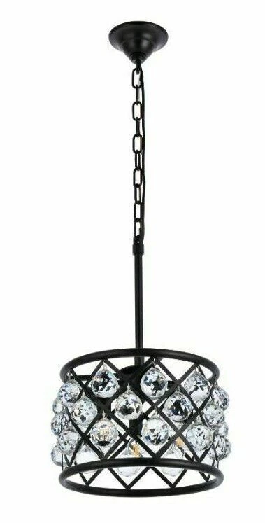 Matte Black Kitchen Island Pendant Bathroom or Bedroom Ceiling Light Fixture - Image 3 of 4