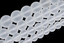 Natural Matte White Crystal Quartz Beads Grade AAA Round Loose Beads 4/6/8/10MM