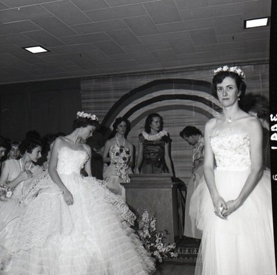 a23  Negative 2-1/4'' 1950's  Debutante Prom Pageant Gowns California 141a