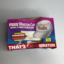 Winston Cigarettte Promotional Trucker Hat Adjustable with Box and brochures