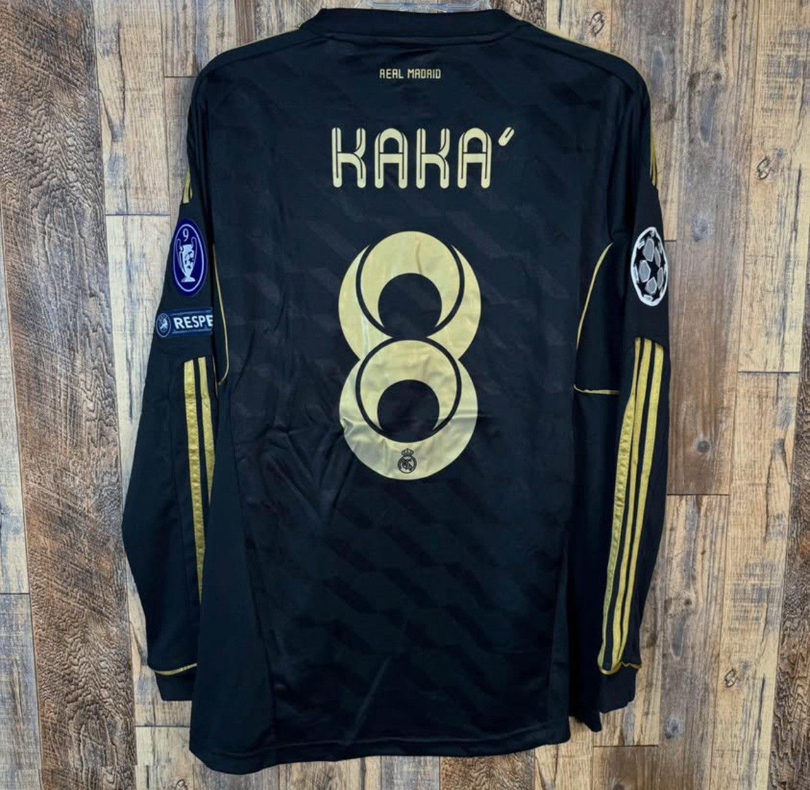 Real Madrid KAKA' 8番　ユニフォーム Real Madrid 2011-12 Away Long Sleeve Soccer Jersey KAKA #8 Men's M