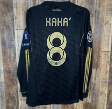 Real Madrid 2011-12 Away Long Sleeve Soccer Jersey KAKA #8 Men’s M