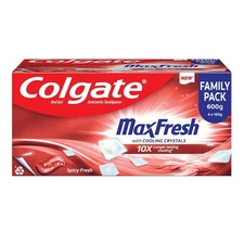 Colgate MaxFresh Toothpaste with Menthol for Super Fresh Breath, 600g, 150g X 4