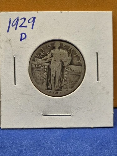 1929 D Standing Liberty Quarter STRONG DETAILS NICE SILVER COIN
