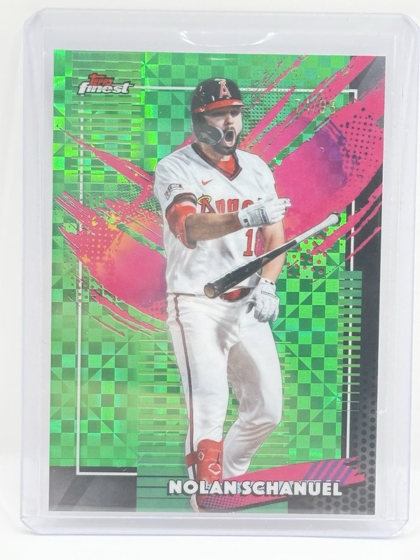 Nolan Schanuel 2026 Topps Finest Green Refractor /99 Rare #293 Angels