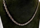 VINTAGE ITALIAN FLAT BRAIDED 925 STERLING SILVER 40 cm  NECKLACE 17.2 g