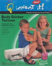 Invent It Body Sticker Tattoos for Ink Jet Printers Temporary Tattoos
