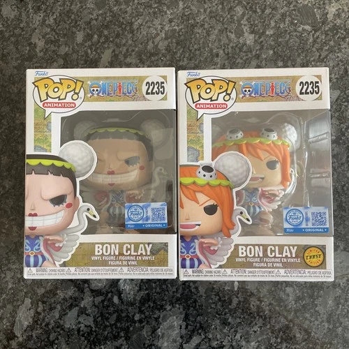 Funko Pop! One Piece #2235 Bon Clay Chase & Common Bundle (In Hand) + Protectors