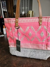 Myra Pink Blessings Tote Bag New With Tags! Spring Summer Aztec Western Boho