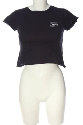 PULL & BEAR T-shirt court Dames Haut T EU 36 noir style décontracté - Photo 1/4