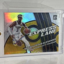 2021-22 Donruss Optic Shai Gilgeous-Alexander 1/10 Express Lane Gold Prizm Pop 1
