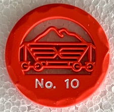 PINEHURST  GOLF RESORT #10  SAND MINES  METAL CUT - OUT  GOLF  BALL MARKER   C12
