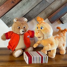 Vintage 1985 Teddy Ruxpin Tested   Grubby No Cord-Untested WOW w/ 13 Tapes