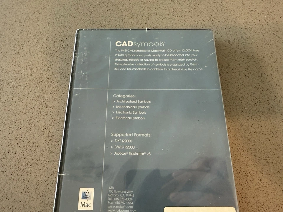VINTAGE IMSI DESIGN CAD Symbols Macintosh Mac CD ISO Software NEW SEALED RARE - Image 2 of 2